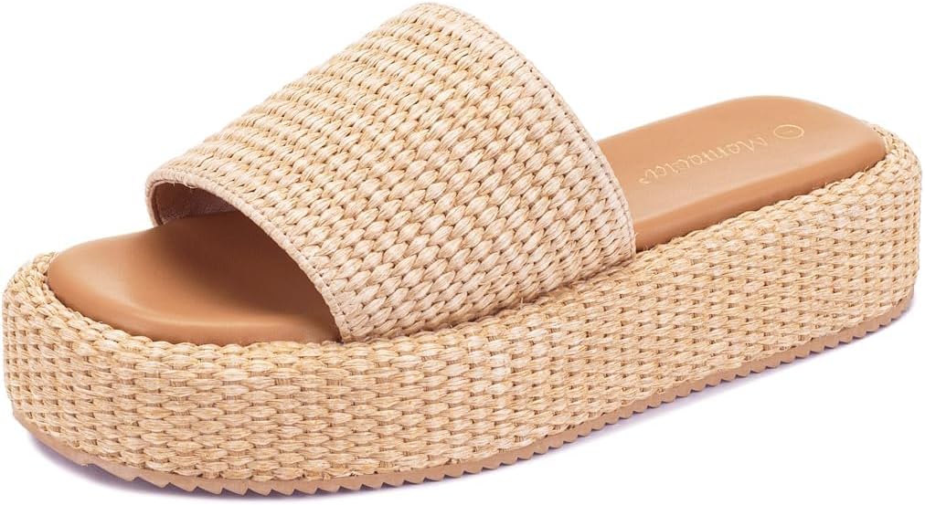 Chic Raffia Espadrille Slides