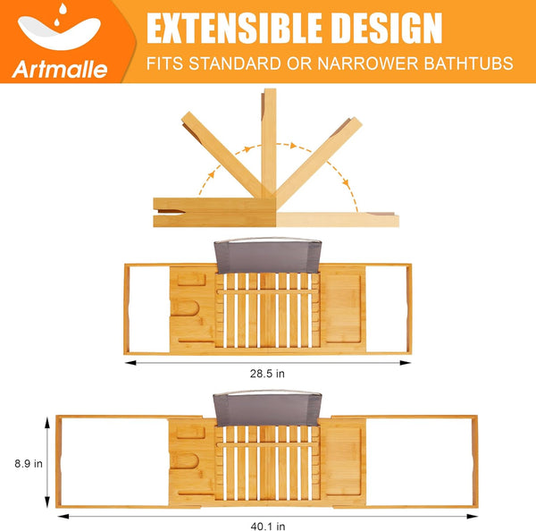 Relaxing Bamboo Bath Caddy