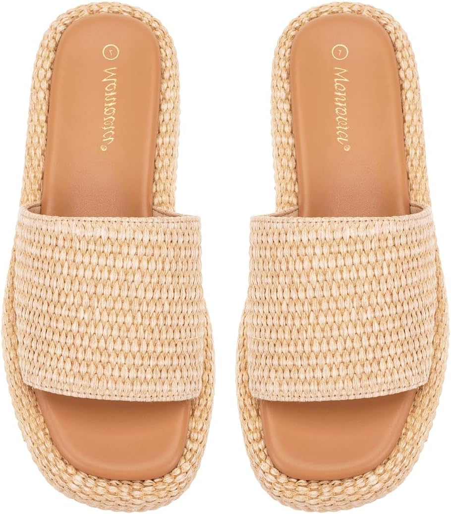 Chic Raffia Espadrille Slides