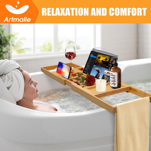 Relaxing Bamboo Bath Caddy