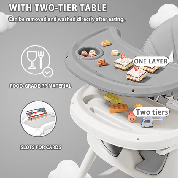 Convenient Foldable Baby High Chair