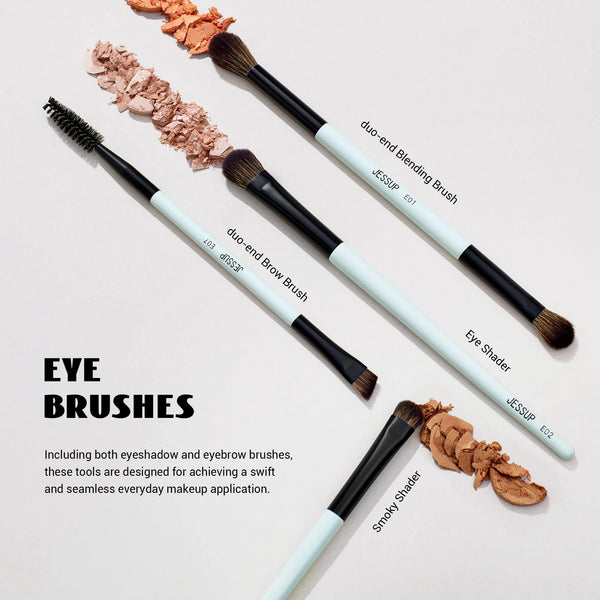 Bright Cyan Beauty Brush Set