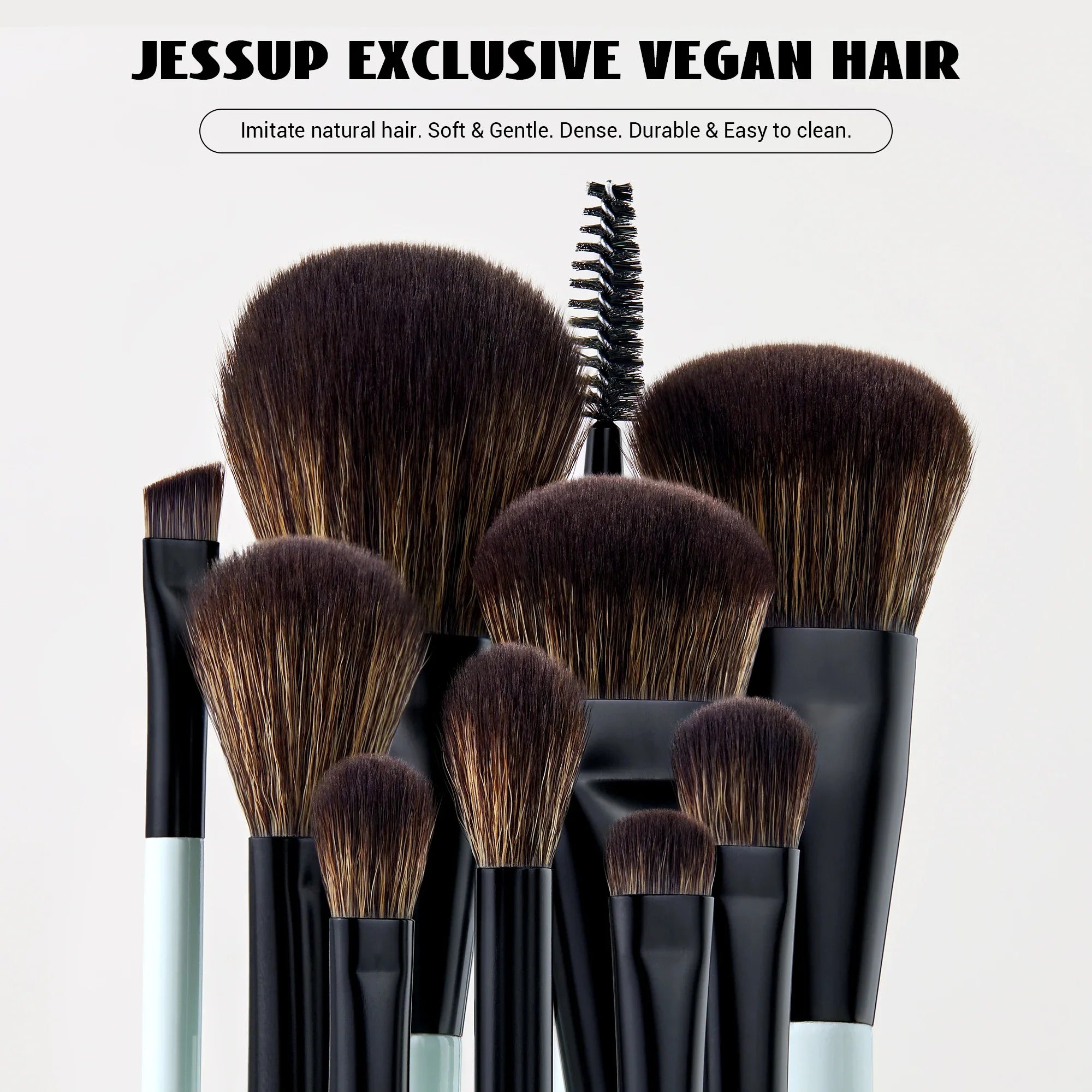 Bright Cyan Beauty Brush Set