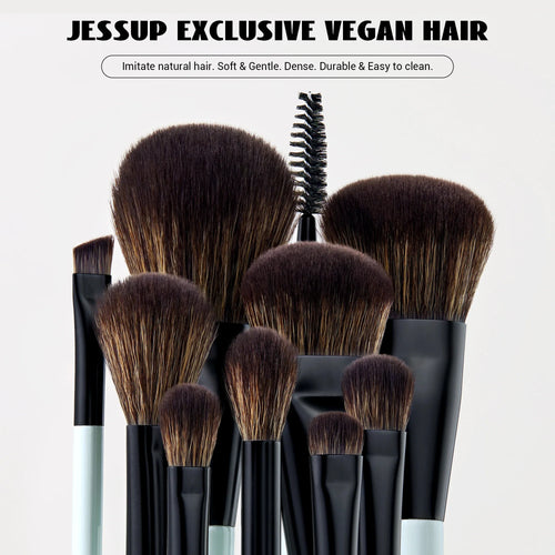 Bright Cyan Beauty Brush Set